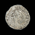 moneta; skarb monet - Ujęcie rewersu piątej monety ze skarbu monet z XII w.