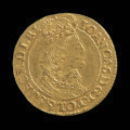 środek płatniczy, pieniądz, moneta - Ujęcie awersu. Moneta z popiersiem ukoronowanego władcy w prawo na awersie.