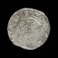 moneta; skarb monet - Ujęcie awersu czwartej monety ze skarbu monet z XIIw.