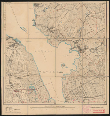 Mapa drukowana 961 Gr. Stepenitz II - Ujęcie z przodu; Mapę 961 Gr. Stepenitz II opracowano i wydano w 1886, a dodrukowano w 1925 roku. Obejmuje obszar w pobliżu miejscowości Gr. Stepenitz, Kreis Cammin, Reg. Bez. Stettin, Prov. Pommern, dziś Stepnica, pow. goleniowski, woj. zachodniopomorskie, Polska. Jest jednym z dwóch zachowanych egzemplarzy arkusza przedwojennej mapy topograficznej oznaczonego godłem 961, zawierającym dane o lokalizacji obiektów i ich nazw w zasobie archiwalnym Flurnamen Sammlung. Na drukowanej mapie ręcznie naniesiono warstwę z numeracją obiektów fizjograficznych odnoszących się do miejscowości: Köpitz, dziś Kopice; Ganserin, dziś Gąsierzyno; Flacke, dziś Miłowo; Gr., Kl. Stepenitz, dziś Stepnica; Damuster, dziś Dębostrów; Ehrenthal, dziś Kalikowice.