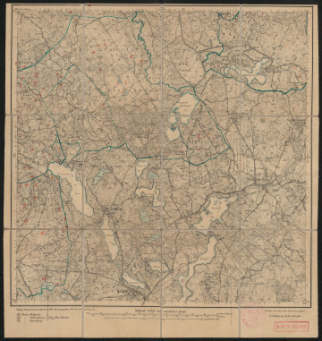 Mapa drukowana 969 Wusterwitz IV - Ujęcie z przodu; Mapę 969 Wusterwitz IV opracowano w 1909, wydano w 1911 i dodrukowano w 1911 roku. Obejmuje obszar w pobliżu miejscowości Wusterwitz, Kreis Dramburg, Reg. Bez. Köslin, Prov. Pommern, dziś Ostrowice, pow. drawski, woj. zachodniopomorskie, Polska. Jest jednym z dwóch zachowanych egzemplarzy arkusza przedwojennej mapy topograficznej oznaczonego godłem 969, zawierającym dane o lokalizacji obiektów i ich nazw w zasobie archiwalnym Flurnamen Sammlung. Na drukowanej mapie ręcznie naniesiono warstwę z numeracją obiektów fizjograficznych odnoszących się do miejscowości: Labenz, dziś Łabędzie; Klaushagen, dziś Kluczewo; Ritzig, dziś Stare Resko; Neu Labenz, dziś Nowe Łabędzie; Rützow, dziś Rydzewo; Klanzig, dziś Kłącko; Dohnafelde, dziś Donatowo; Pritten, dziś Przytoń; Born, dziś Borne; Dolgen, dziś Dołgie.