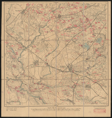Mapa drukowana 781 Gramenz I - Ujęcie z przodu; Mapę 781 Gramenz I opracowano w 1875, a wydano w 1877 roku. Obejmuje obszar w pobliżu miejscowości Gramenz, Kreis Neustettin, Reg. Bez. Köslin, Prov. Pommern, dziś Grzmiąca, pow. szczecinecki, woj. zachodniopomorskie, Polska. Jest jedynym zachowanym egzemplarzem arkusza przedwojennej mapy topograficznej oznaczonego godłem 781, zawierającym dane o lokalizacji obiektów i ich nazw w zasobie archiwalnym Flurnamen Sammlung. Na drukowanej mapie ręcznie naniesiono warstwę z numeracją obiektów fizjograficznych odnoszących się do miejscowości: Naseband, dziś Nosibądy; Grünewald, dziś Mieszałki; Altmühl, dziś Radusz; Gr. Krössin, dziś Krosino; Zuch, dziś Sucha; Gramenz; Raffenberg, dziś Równe; Zülkenhagen, dziś Sulikowo; Flackenheide, dziś Wielawino; Lübgost, dziś Lubogoszcz.