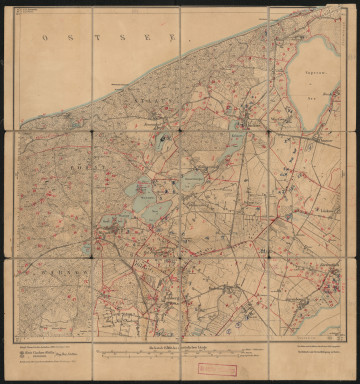 drukowana mapa 684 Kolzow I - Ujęcie z przodu; Mapę 684 Kolzow I opracowano i wydano w 1886, skorygowano w 1906, a dodrukowano w 1925 roku. Obejmuje obszar w pobliżu miejscowości Kolzow, Kreis Usedom-Wollin, Reg. Bez. Stettin, Prov. Pommern, dziś Kołczewo, pow. kamieński, woj. zachodniopomorskie, Polska. Jest jedynym zachowanym egzemplarzem arkusza przedwojennej mapy topograficznej oznaczonego godłem 684, zawierającym dane o lokalizacji obiektów i ich nazw w zasobie archiwalnym Flurnamen Sammlung. Na drukowanej mapie ręcznie naniesiono warstwę z numeracją obiektów fizjograficznych odnoszących się do miejscowości: Neuendorf, dziś Wisełka; Kolzow; Wartow, dziś Wartowo; Warnow, dziś Warnowo; Kol. Fernosfelde, dziś Rabiąż; Dannenberg, dziś Domysłów; Wollmirstadt, dziś Żółwino; Chinnow, dziś Chynowo; Lüskow, dziś Łuskowo; Kol. Rehberg, dziś Ładzin; Kol. Neu Kodram, dziś Kodrąbek; Kodram, dziś Kodrąb; Jarmbow, dziś Jarzębowo; Körtenthin, dziś Korzęcin.