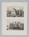 S/G/482/ML - Widok kościoła w Spasie, widok koscioła św. Zofii w Tarnogórze. 
Górna plansza przedstawia widok kościoła w Spasie w widoku od frontu. Kościół założony na planie prostokata, jednonawowy, oszkarpowany. Między szkarpami półkoliście zamkniety otwór wejściowy. Szczyt rozczłonkowany pilastrami, wewnętrzne pole ozdobione dekoracją płycinową, boki zwieńczone spływami wolutowymi, szczyt w formie trójkątnego tympanonu. W tle bujne drzewa i zarośla.

Na planszy poniżej widok kościoła św. Zofii w Tarnogórze w ujęciu od strony elewacji północnej, z przylegającą od wschodu obronną średniowieczną wieżą założoną na planie wielokąta. Dach świątyni zwieńczony wieżyczką na sygnaturkę. Kościół niewidoczny zza bujnych drzew. Na pierwszym planie zakole rzeki Wieprz. W oddali widoczny pałac tarnogórski.
sygn. pod ryc.l: rys. z natury A. Lerue; śr.: w Lit. A. Pecq & Co w Warsz 482; p.: Lit. J. Cegliński