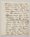 MPol/552/ML - Rękopis listu Wincentego Pola do księcia Jerzego Lubomirskiego z 1855 r. napisany na trzech kartkach pożółkłego papieru, czarnym, lekko wyblakłym atramentem. Pismo czytelne, liczne skreślenia w tekście. Na trzeciej kartce autograf poety.