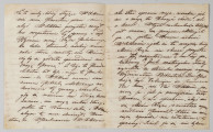 MPol/552/ML - Rękopis listu Wincentego Pola do księcia Jerzego Lubomirskiego z 1855 r. napisany na trzech kartkach pożółkłego papieru, czarnym, lekko wyblakłym atramentem. Pismo czytelne, liczne skreślenia w tekście. Na trzeciej kartce autograf poety.