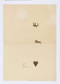 Wiersz zapisany na karcie papieru o wymiarach 29 x 20,5 cm. Tekst zapisany wersalikami, czarnym atramentem, częściowo wyblakły, ozdobiony rysunkami wykonanymi piórem, rozdzielającymi poszczególne zwrotki, a przedstawiającymi  sylwetki ptaka, konia i serce.
Pod tekstem z prawej strony - splecione inicjały 