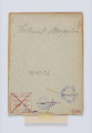 ML/H/F/72 - Fotografia przedstawia młodego człowieka w popiersiu, zwróconego lekko w lewo. Twarz młoda, rysy regularne. Włosy ciemne, gęste, zaczesane od góry w bok. Ubrany w białą koszulę, krawat, kurtke z szerokimi klapami. 
Na kopertce passepartout z tyłu wypisane czarnym atramentem innym charakterem pisma - Fortunat Morgulec.