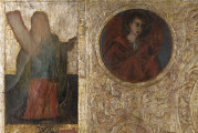 S/Mal/431/ML - Pole główne wypełnia półpostaciowe przedstawienie Matki Bożej w typie Hodegetrii. Maryja trzyma Dzieciątko na lewym ramieniu, prawą dłonią wskazuje na syna. Spogląda na wprost, z twarzą lekko zwróconą w stronę Jezusa; twarz ma pociągłą, poważną, lekko zaróżowioną. Ubrana jest w niebieską suknię ze złotymi lamówkami i czerwony maforion, również wykończony na złoto, zdobiony gwiazdkami, na czole oznaczony krzyżem równoramiennym. Jezus ma twarz przechyloną w stronę Maryi, wzrok skierowany na wprost, prawą dłoń wyciąga w geście błogosławieństwa, w lewej trzyma zamkniętą księgę. Ubrany jest w białą szatę spodnią z czerwonymi lamówkami i czerwony himation. Ponad głową Maryi, po bokach w medalionach przedstawieni są archaniołowie: po lewej Michał i po prawej Gabriel. Po bokach i poniżej w klejmach ukazani są prorocy, ze względu na zły stan zachowania ikony (m. in. ścięte naroża) nie wszyscy są rozpoznawalni.
Po lewej:
Jonasz (?) (ryba), Dawid (harfa), Mojżesz (krzew), (?)
Po prawej:
Melchizedek (kadzielnica), Salomon (świątynia), Izajasz(?) (węgle?), Daniel (?) (czapka)
Na dole:
(?), (?) (kwitnąca różdżka), Gedeon (runo), Habakuk (?) (góra), (?) (miecz) (?) (łańcuch), Aaron (kwitnące kwiaty), (?) (księga)
Tło zdobione tłoczonym ornamentem roślinnym, wokół głów Chrystusa i Maryi także tłoczone nimby.
