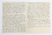 Gryps napisany przez Zenona Waśniewskiego przebywającego w więzieniu na Zamku w Lublinie, gryps skierowany do żony Michaliny, 4 strony, na 3 stronach pismo piórem, na ostatniej 4 ołówkiem, pismo obustronne, od lewej do prawej, pismo nieczytelne.