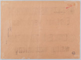 H/569/MRK/ML - Kartka z zakazem wstępu ze względu na chorobę zakaźną. Ogłoszenie drukowane na pomarańczowym papierze, dwujęzyczne (po niemiecku i po polsku) z napisem 