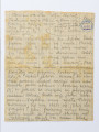 Gryps napisany przez Zenona Waśniewskiego przebywającego w obozie KL Lublin, gryps adresowany do żony Michaliny, 2 strony, pismo od lewej do prawej.