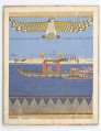 Ilustracja przedstawia spotkanie Ramzesa XII z synem Ramzesem XIII. W centrum kompozycji znajduje się łódź z podwyższonym tronem, na kórym zasiada faraon Ramzes XII. Przed nim przyklęka jego syn Ramzes XIII. Po prawej stronie płynie kilka innych łodzi. W tle widoczne są zabudowania miejskie. Na niebie, ponad łodzią faraona, ukazany jest Horus – egipski bóg nieba, opiekun monarchii egipskiej, przedstawiony pod postacią wielkiego sokoła z rozpostartymi skrzydłami.