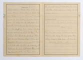 List obozowy napisany w j. niemieckim przez Zenona Waśniewskiego więźnia obozu KL Auschwitz, list napisany do żony Michaliny, 2 strony, pismo od lewej do prawej.