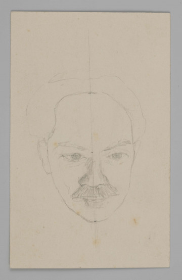 Żeromski, Adam (1899-1918) (autor)
Szkic portretu twarzy Stefana Żeromskiego - Szkic portretowy twarzy Stefana Żeromskiego, wykonany ołowkiem przez Adama Żeromskiego.