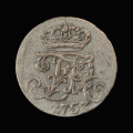 1/24 talara - awers; Moneta srebrna z monogramem królewskim i napisem strefowym. Na awersie ukoronowany monogram królewski FR, poniżej data 1753.