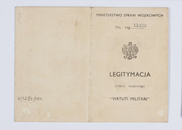 H/1294/MRK/ML - Ministerstwo Spraw Wojskowych (1918-1942) (organ państwowy)