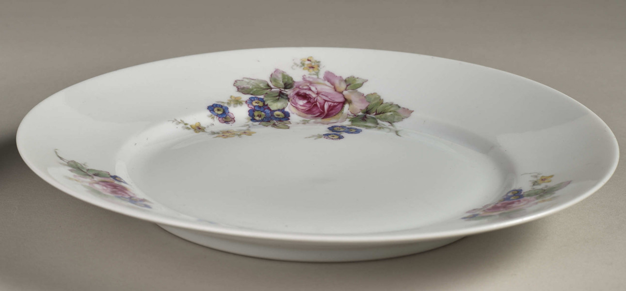 Talerz płytki, widok od boku, zdjęcie do kart