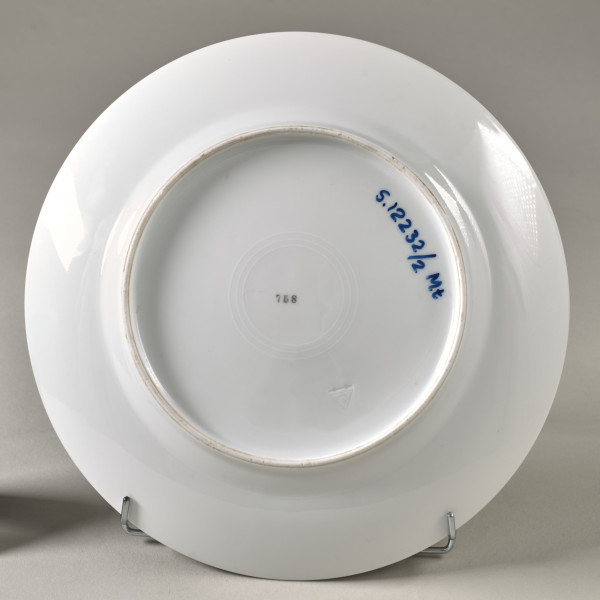 Talerz płytki, widok od tyłu, zdjęcie do kart