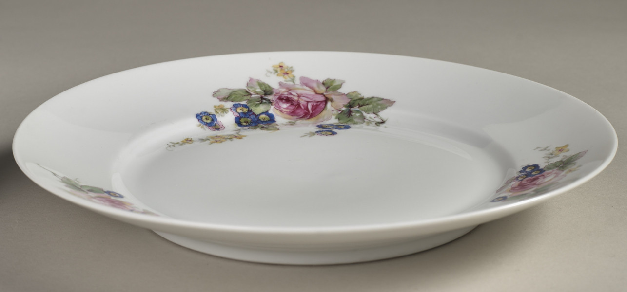 Talerz płytki, widok od boku, zdjęcie do kart