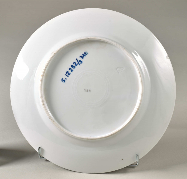 Talerz płytki, widok od tyłu, zdjęcie do kart