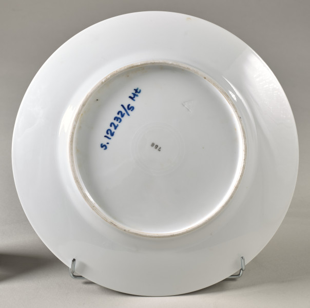 Talerz płytki, widok od tyłu, zdjęcie do kart