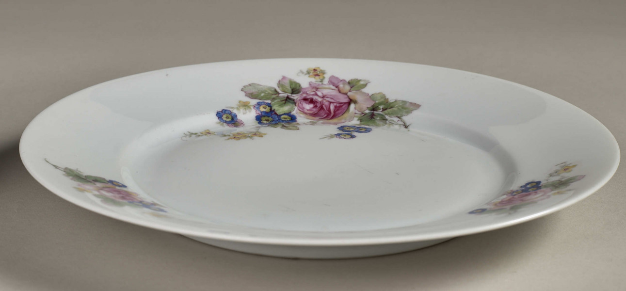 Talerz płytki, widok od boku, zdjęcie do kart